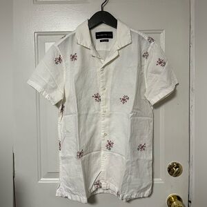 Abercrombie camp collar linen blend